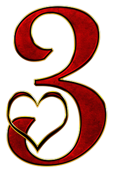Number 3-heart
