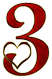 Number 3-heart